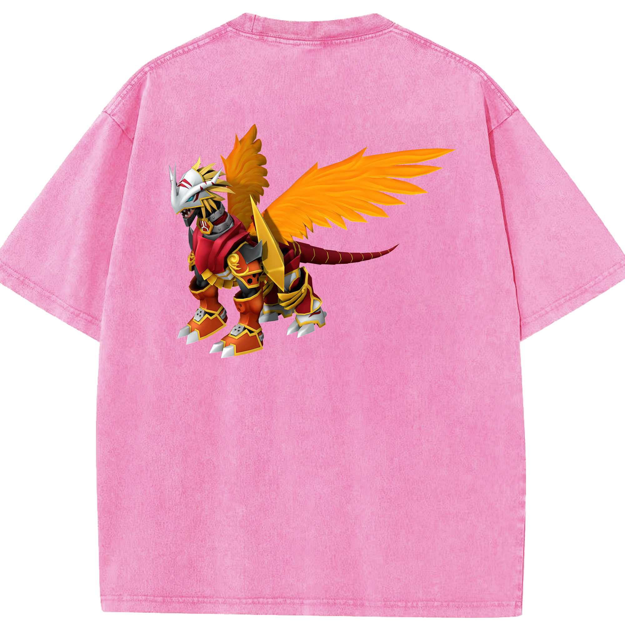 （画像用） Digimon デジタルモンスター/デジモン 綿100% ヴィンテージ風 半袖Tシャツ（背面プリント）